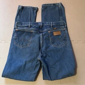 Wrangler Straight Leg Men's Blue Jeans 36X36